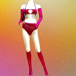Star Rave Festival Exotic Dancewear Bikini Set
